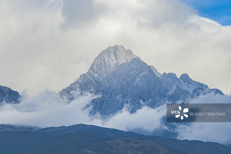 云南丽江东巴谷玉龙雪山自然风光图片素材