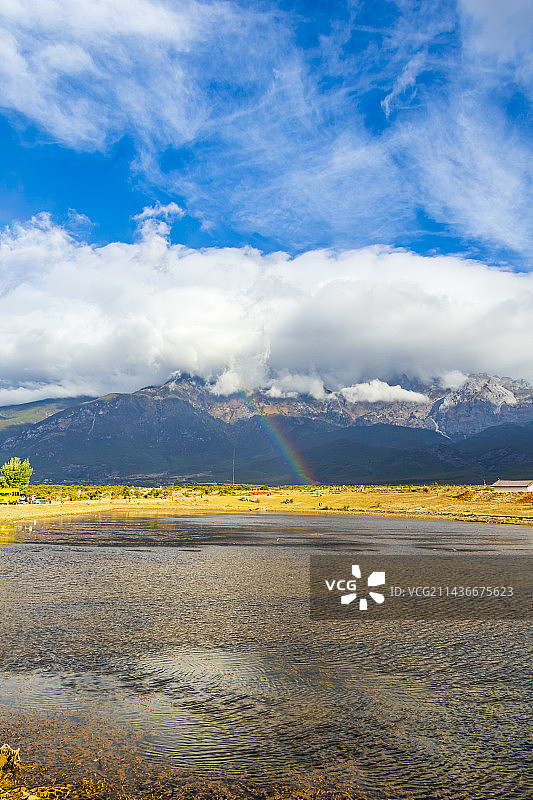 云南丽江东巴谷玉龙雪山自然风光图片素材