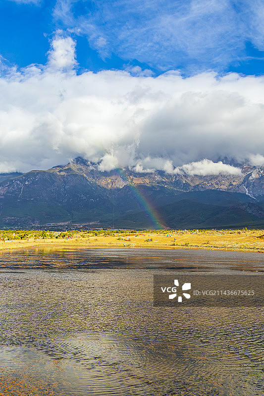 云南丽江东巴谷玉龙雪山自然风光图片素材