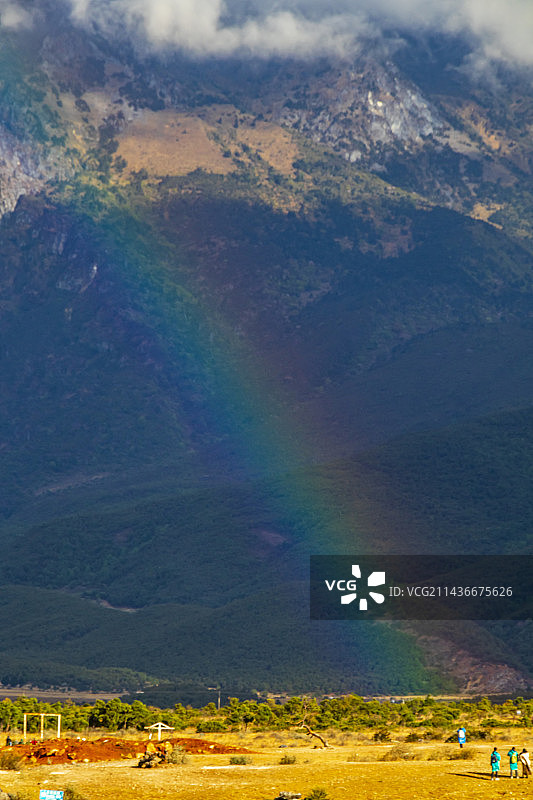 云南丽江东巴谷玉龙雪山自然风光图片素材