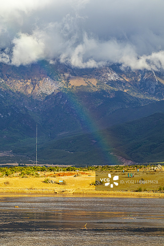 云南丽江东巴谷玉龙雪山自然风光图片素材