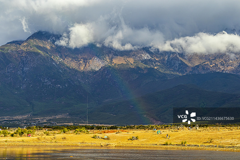 云南丽江东巴谷玉龙雪山自然风光图片素材