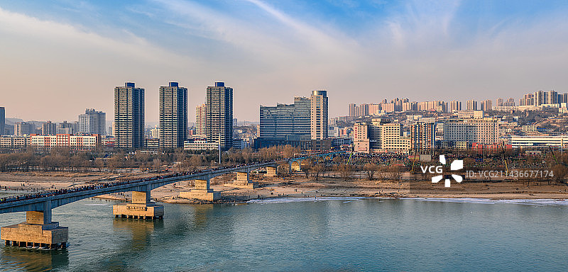 陕西省榆林市府谷县沿黄河风光带图片素材