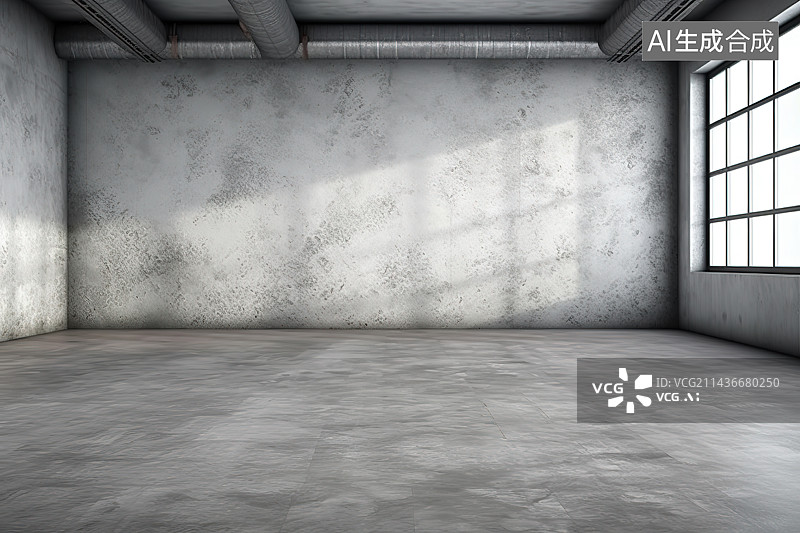 【AI数字艺术】混凝土空间图片素材