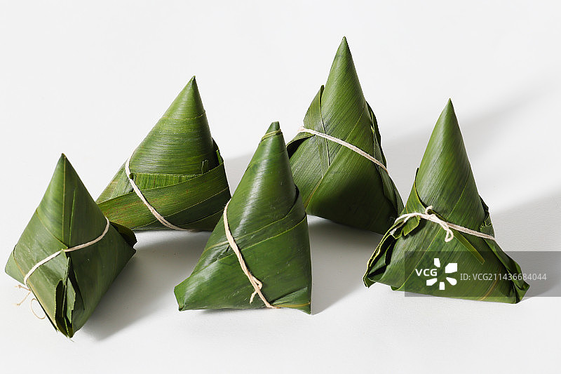 端午节粽子白底图影棚拍摄图片素材