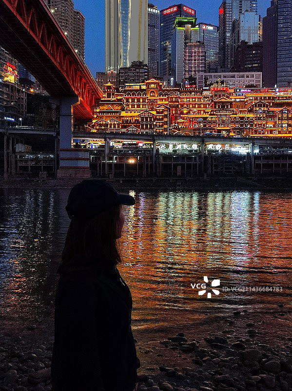 洪崖洞夜景图片素材