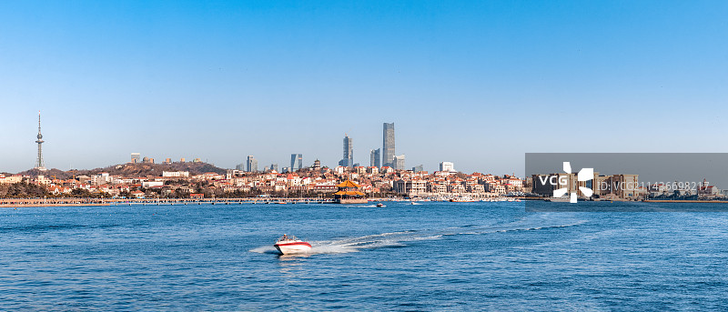 山山东青岛栈桥海军博物馆八大关海岸线旅游景点图片素材