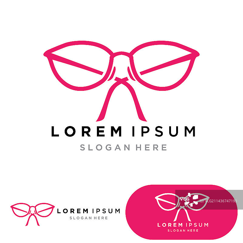 眼镜logo设计图片素材