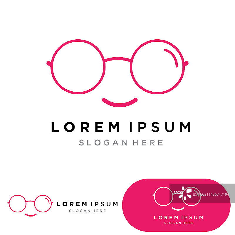 眼镜logo设计图片素材
