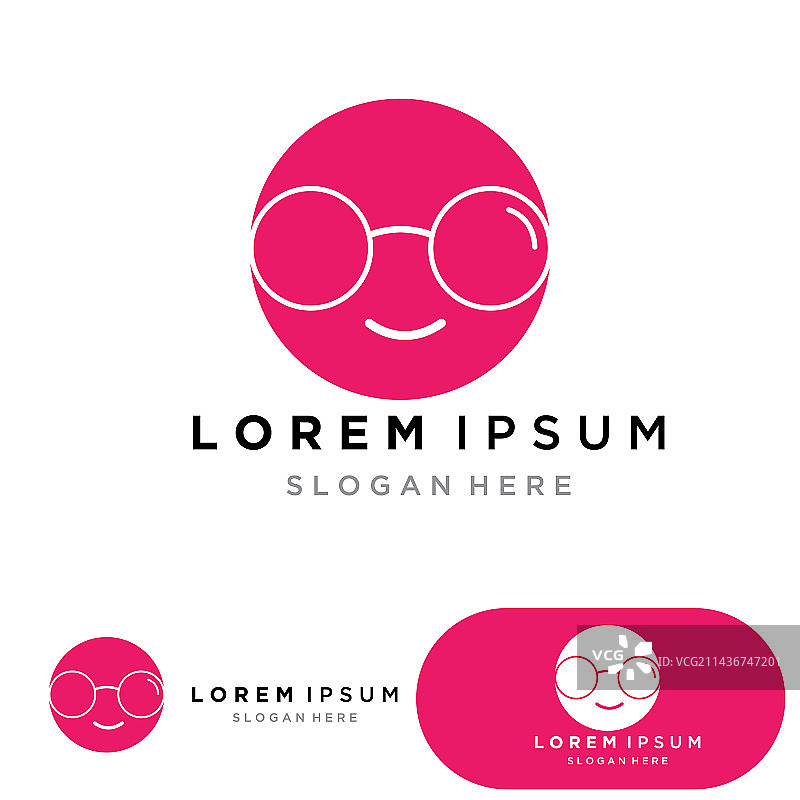 眼镜logo设计图片素材