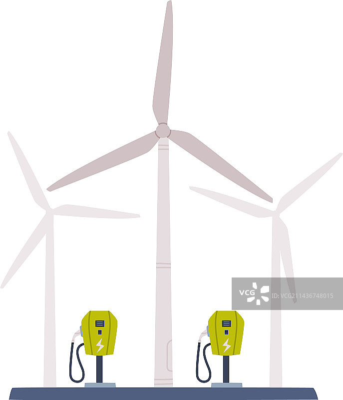 电动汽车充电站或电动汽车充电器图片素材