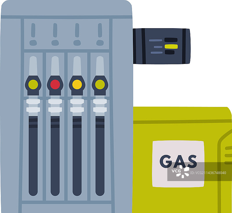 带有汽油泵的加油站设施图片素材