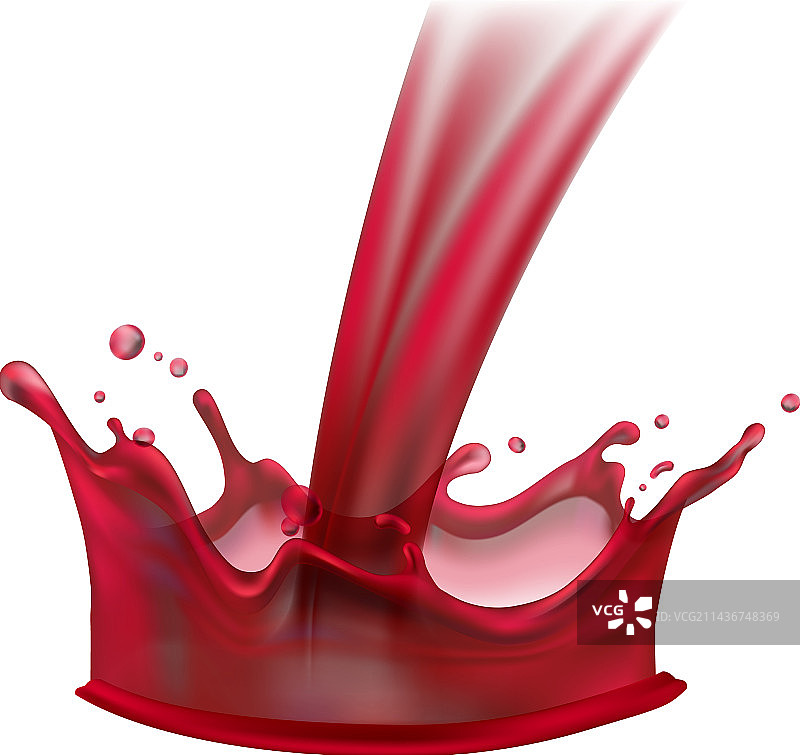 逼真的葡萄酒飞溅效果图片素材