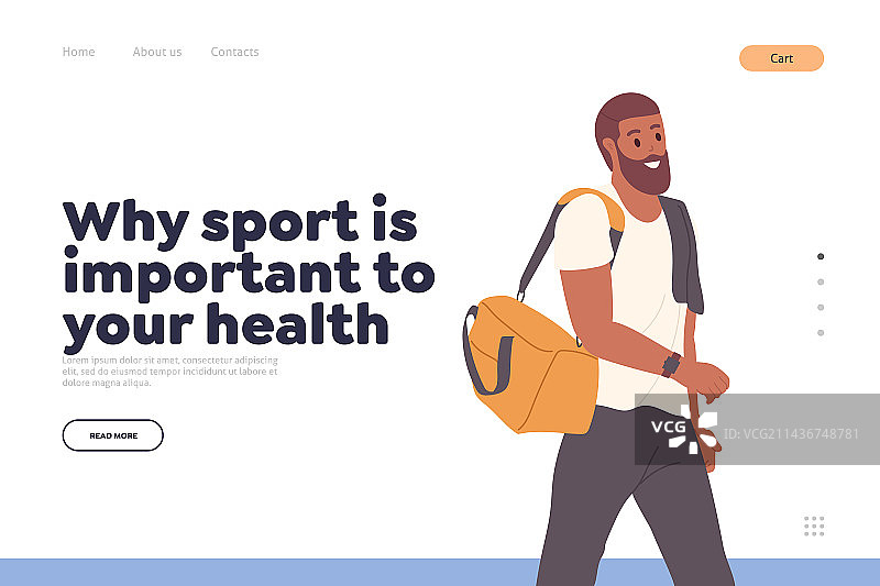 重点强调型着陆页设计模板图片素材