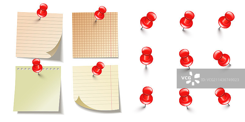 逼真空白便签，白色背景图片素材