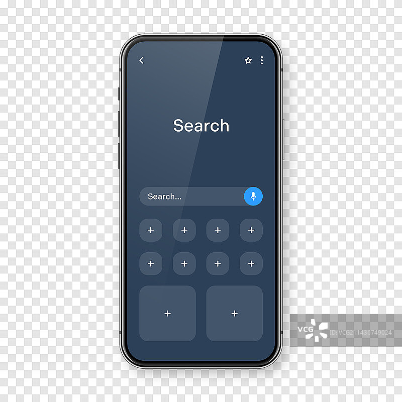 带有空白互联网浏览器窗口的智能手机图片素材