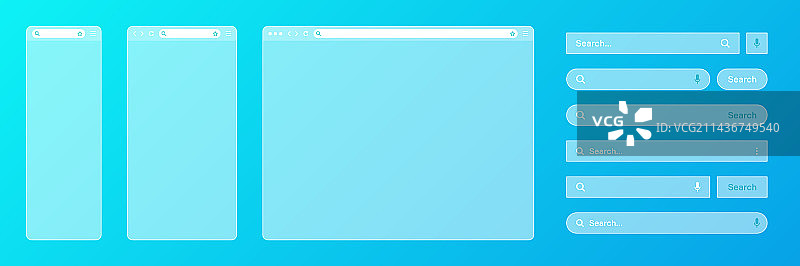 带透明效果的空白网页浏览器窗口图片素材