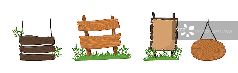 乡村风格的木制标志和广告牌图片素材