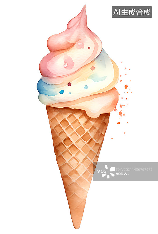 【AI数字艺术】夏日冰激凌图片素材