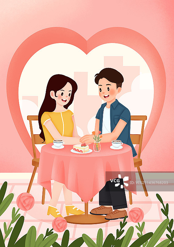 情侣在吃饭约会，520，情人节图片素材