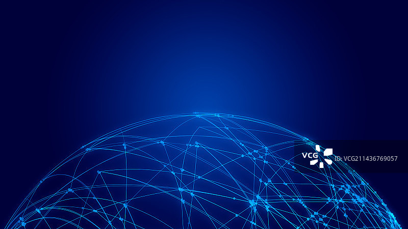 点线链接镂空数码球体互联网科技大数据背景图片素材