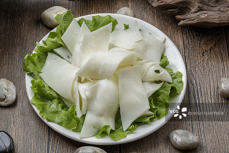 火锅食材黄喉（牛心管）图片素材