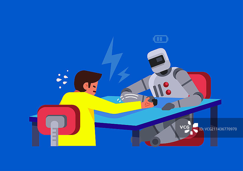 AI机器人与人类图片素材