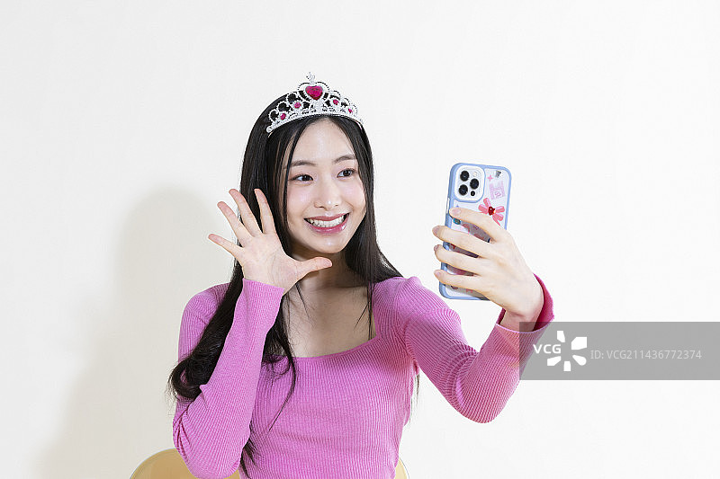 韩系可爱女生生日派对y2k粉色复古概念照图片素材