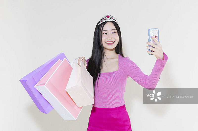 韩系可爱女生生日派对y2k粉色复古概念照图片素材