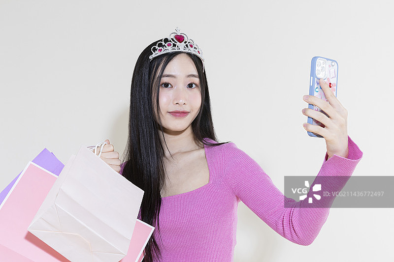 韩系可爱女生生日派对y2k粉色复古概念照图片素材