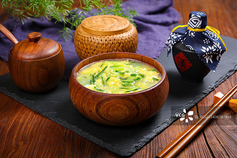营养美味家常汤菜美食黄瓜丝蛋花汤图片素材