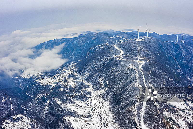 百里荒的雪图片素材