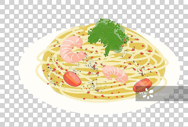 一盘意面图片素材