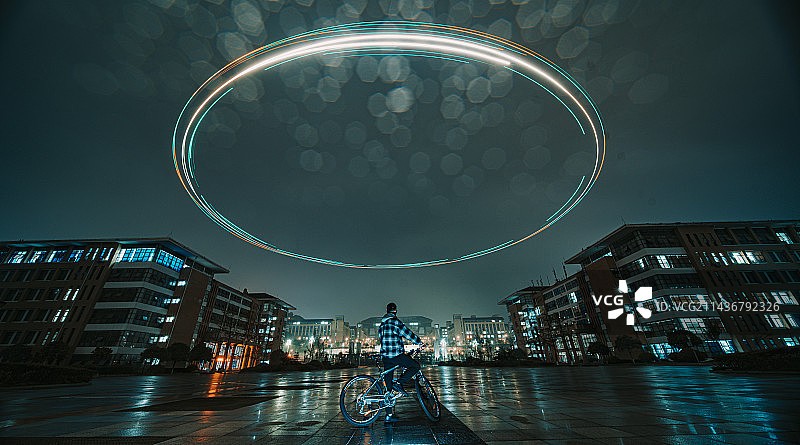 无人机光绘图片素材