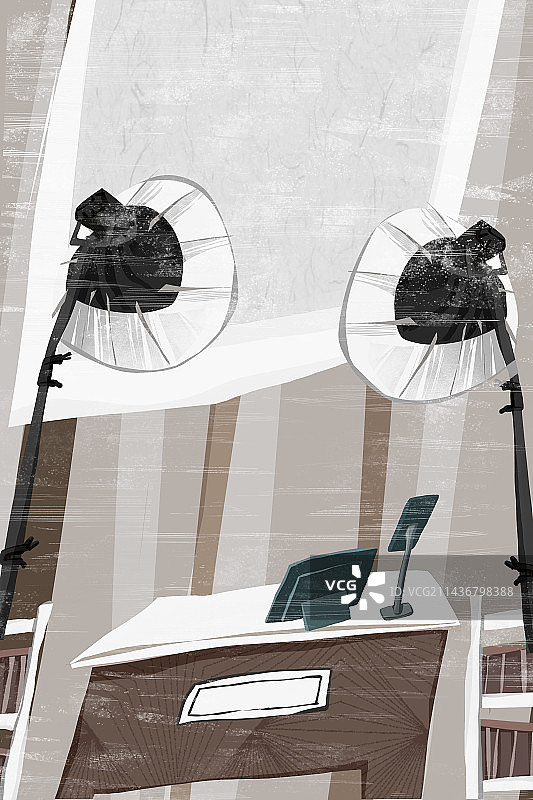 直播间插画背景图片素材