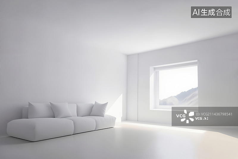 【AI数字艺术】极简风格室内设计图片素材