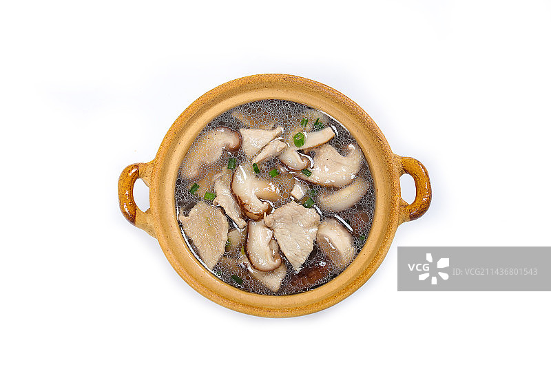 美味菌菇汤香菇煮肉片汤图片素材