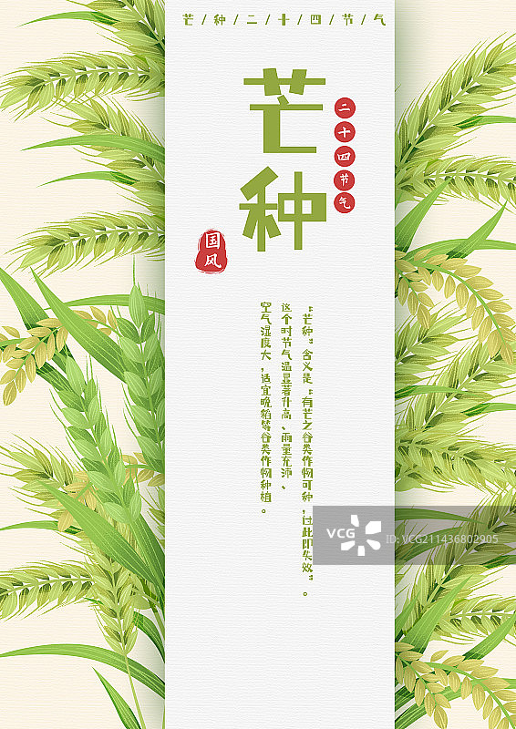 芒种国风二十四节气海报设计图片素材
