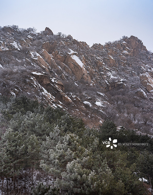 冬天雪后的北京昌平铁壁银山图片素材