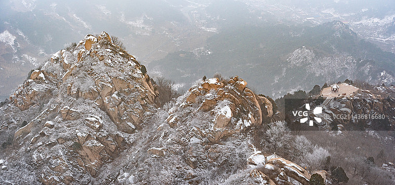 冬天雪后的北京昌平铁壁银山图片素材