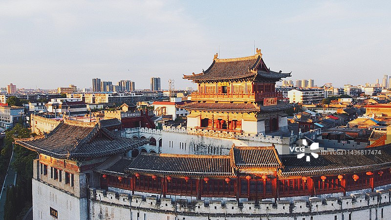 洛阳丽景门景区航拍图片素材