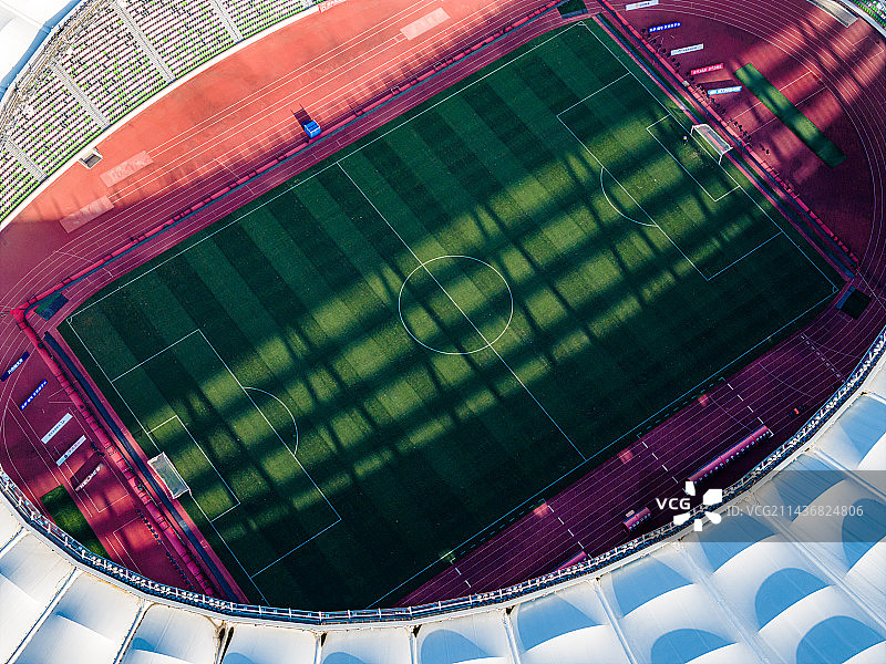 苏州奥林匹克体育中心，初夏航拍图片素材