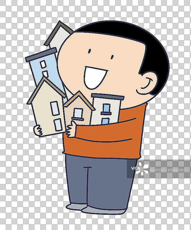 元素：买房囤房的人物图片素材