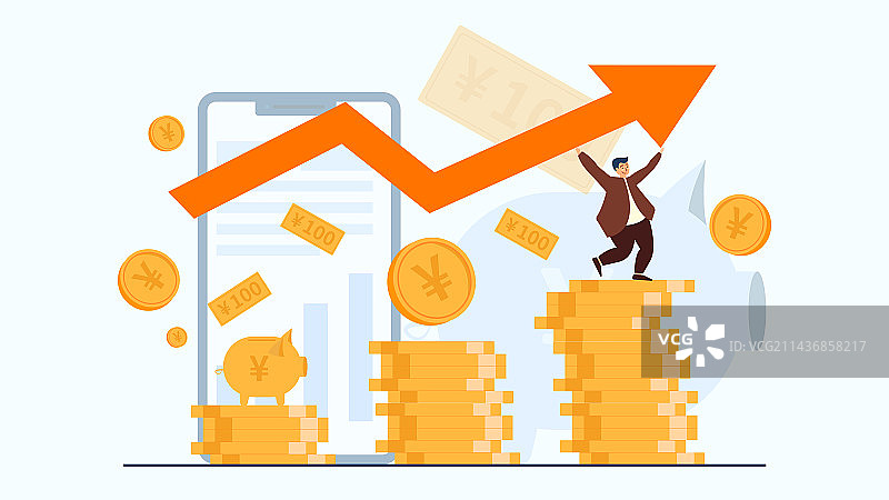 金融插画图片素材