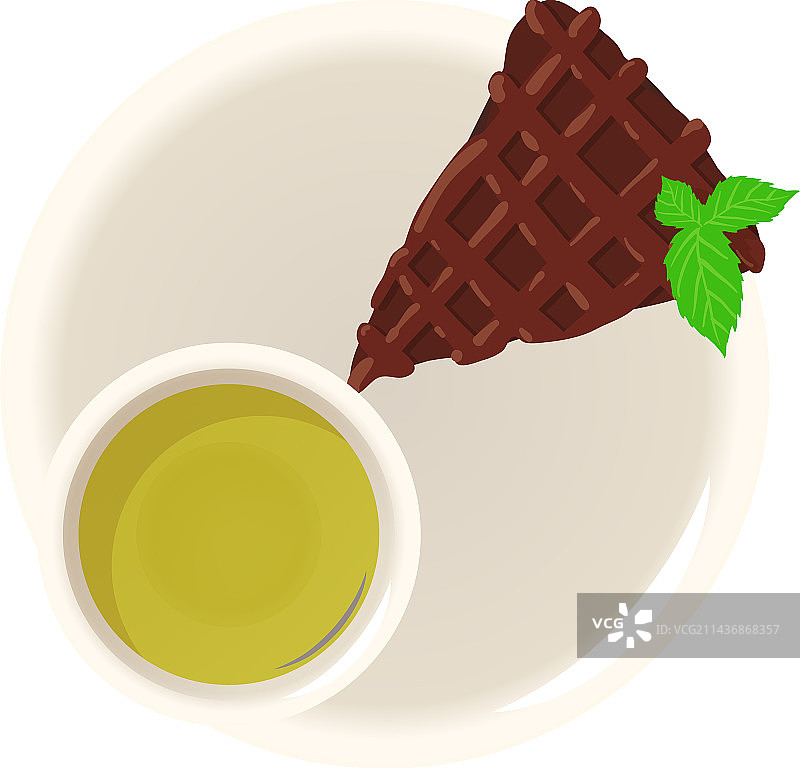 早餐概念：2.5D巧克力图标图片素材