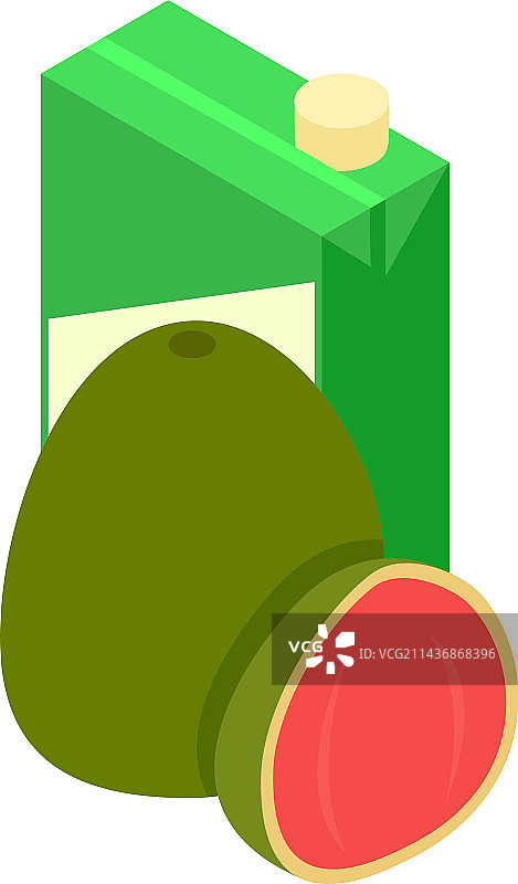 番石榴汁等距图标热带水果图片素材