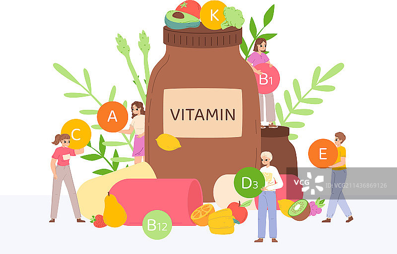 富含维生素的健康食品图片素材