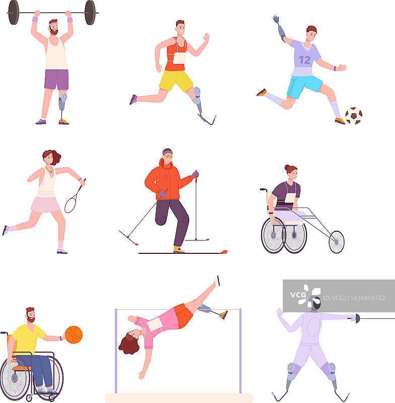 残疾人奥林匹克运动员图片素材