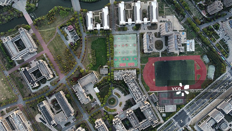 校园航拍图片素材