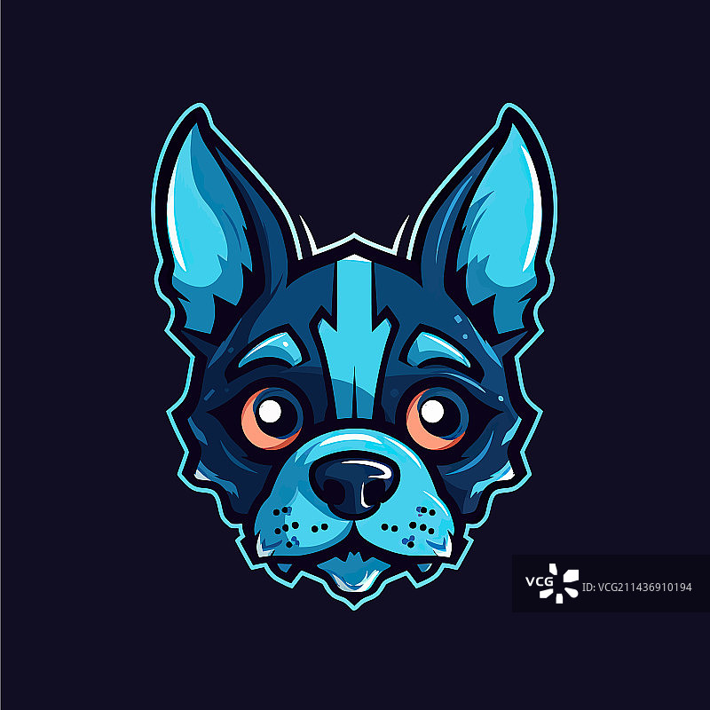 电竞风格狗头logo图片素材